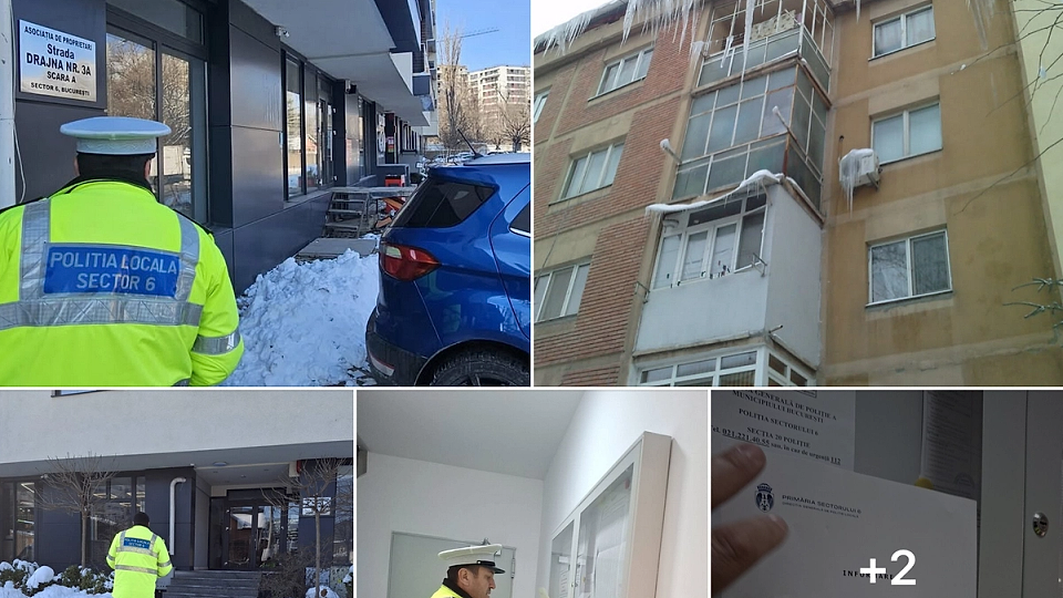 „Poliția țurțurilor” în acțiune în Sectorul 6: Atenție la curățarea trotuarelor și a țurțurilor!