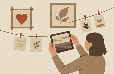 Decorațiuni de perete cu fotografii și rame DIY