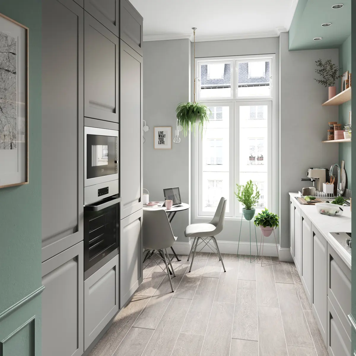 Modele de bucatarii realizate cu mobilier modular