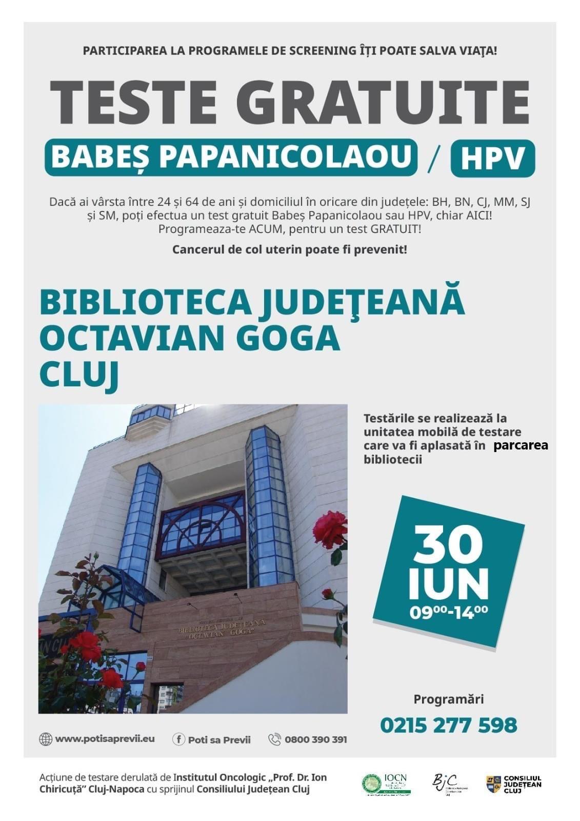 Institutul Oncologic „Prof. Dr. Ion Chiricuță” Cluj-Napoca continuă proiectul de prevenire și depistare a cancerului de col uterin