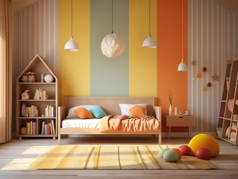 Importanța culorilor calde în dormitorul copiilor și trucuri neștiute privind alegerea
