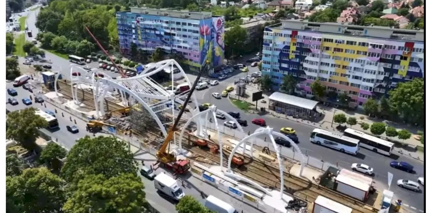 Noi imagini, filmate din dronă, de pe șantierul de la Piața Eroii Revoluției. Lucrările avansează pe zi ce trece