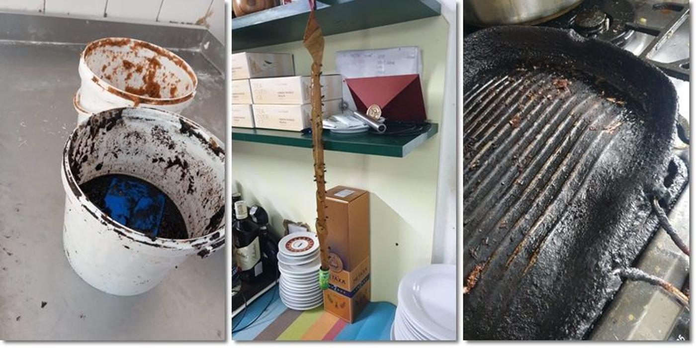 Ulei înegrit cu resturi alimentare în el, tencuieli care stăteau să cadă şi mizerie, printre neregulile găsite de comisarii de la Protecţia Consumatorului la operatori economici din Băile Herculane