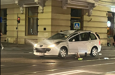 Grav accident rutier, seara trecută, pe strada Horea din municipiul Cluj-Napoca