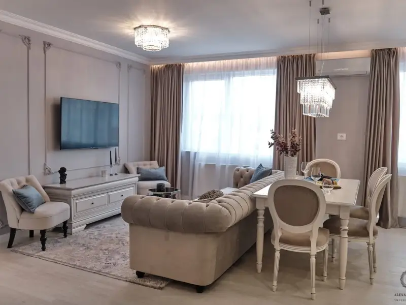 Amenajare in stil clasic cu elemente glam intr-un apartament de 70 mp din Cluj