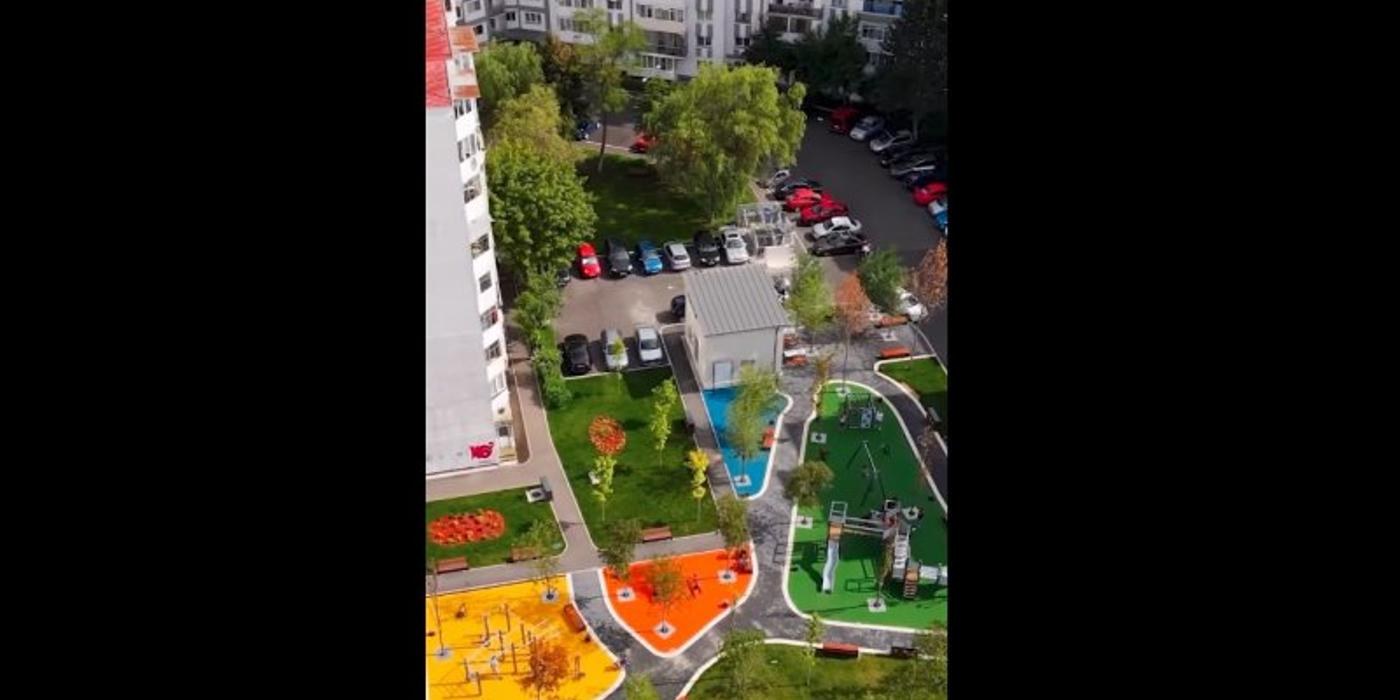 Pe locul fostei centrale din cartierul clujean Mănăștur a fost amenajat un spațiu verde