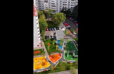 Pe locul fostei centrale din cartierul clujean Mănăștur a fost amenajat un spațiu verde