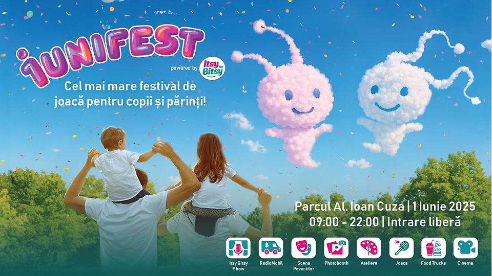 1uniFEST: Festivalul Copiilor revine în Parcul Alexandru Ioan Cuza de 1 Iunie cu supereroi, spectacole și cinema în aer liber
