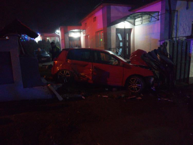 Accident rutier, marți noaptea, pe strada Șomcutului din municipiul Dej