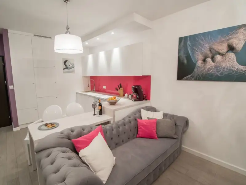 Accente feminine si rafinament intr-un apartament de 38 de metri patrati