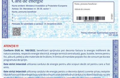 Ministerul Investiţiilor şi Proiectelor Europene: Peste 13.000 de plăţi cu cardurile de energie, în valoare de 4,3 milioane de lei