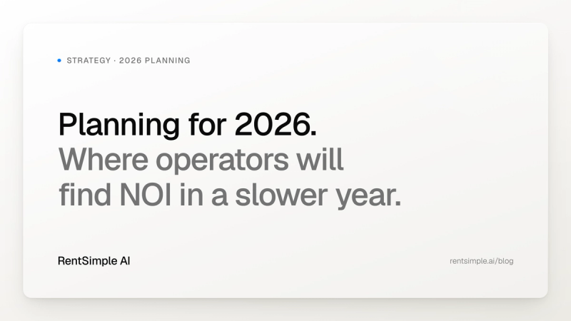 Planning for 2026: Where Operators Will Find NOI in a Slower Year