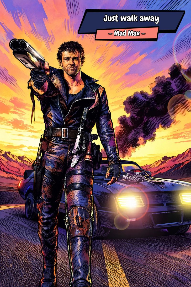 Mad Max — Comic Strip Canvas