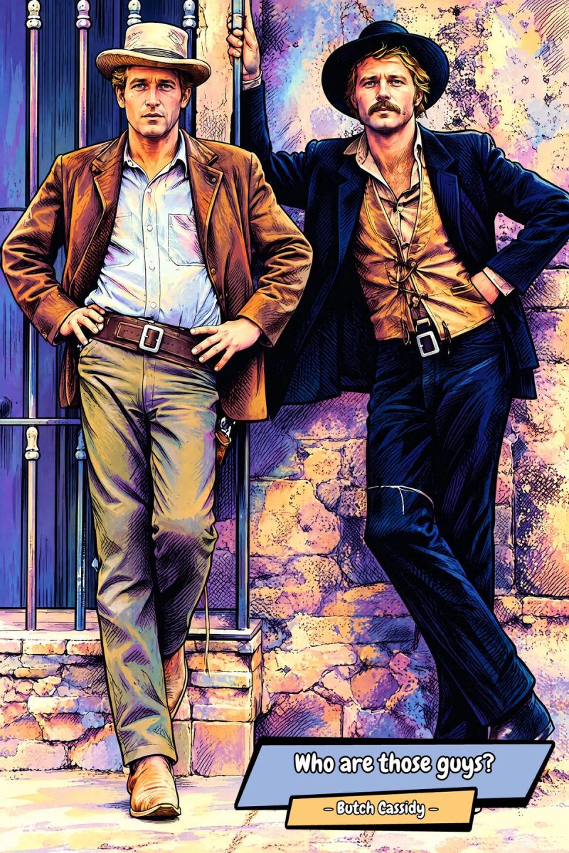 Butch Cassidy & The Sundance Kid — Comic Strip Canvas
