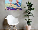 The Great Escape lifestyle mockup — Comic Strip Canvas