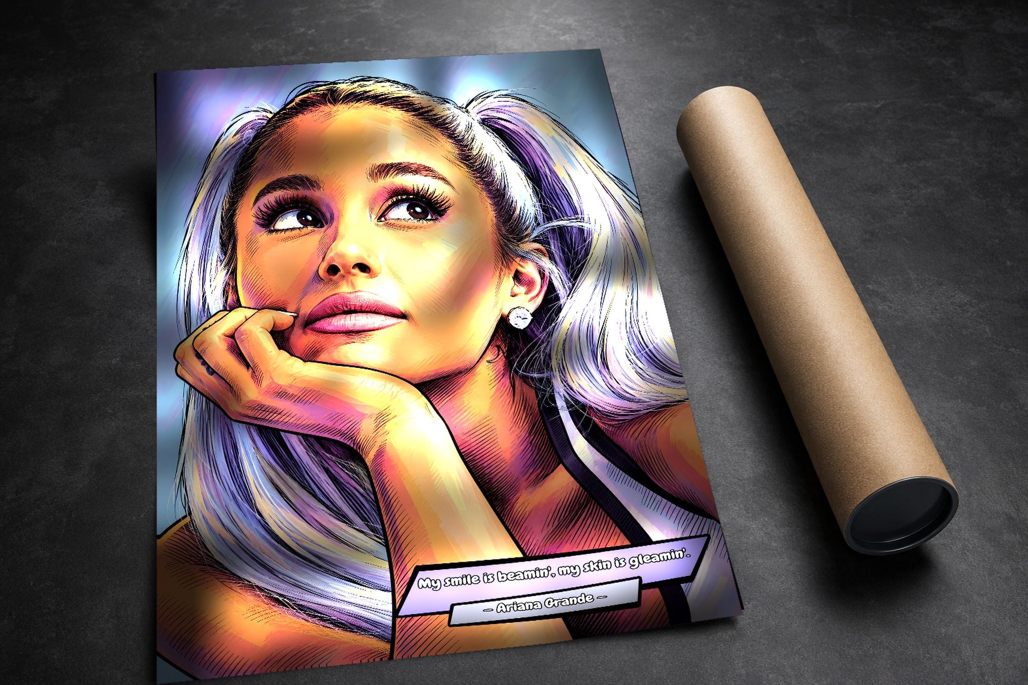 Ariana Grande lifestyle mockup — Comic Strip Canvas