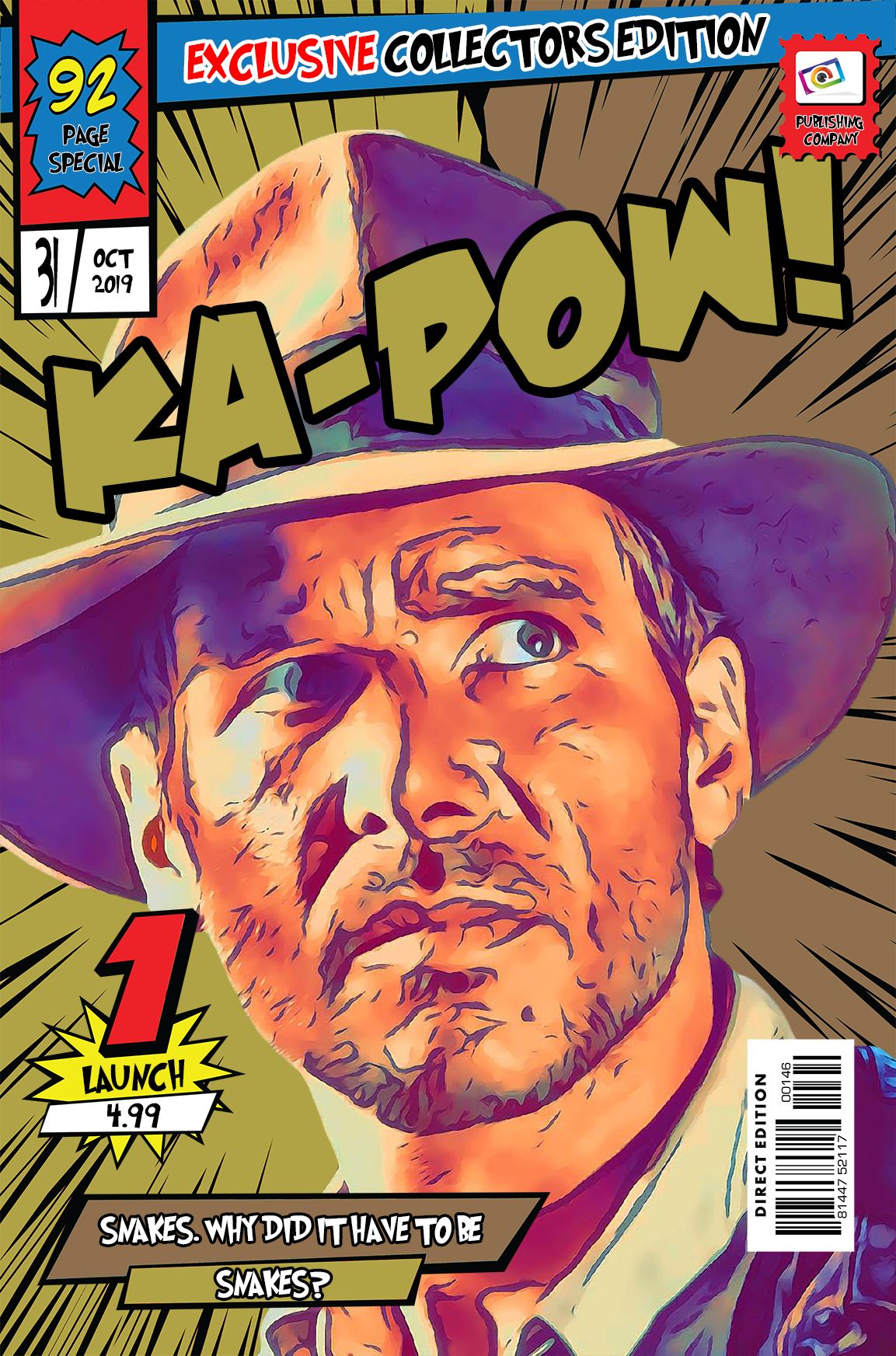 Indiana Jones — Comic Strip Canvas