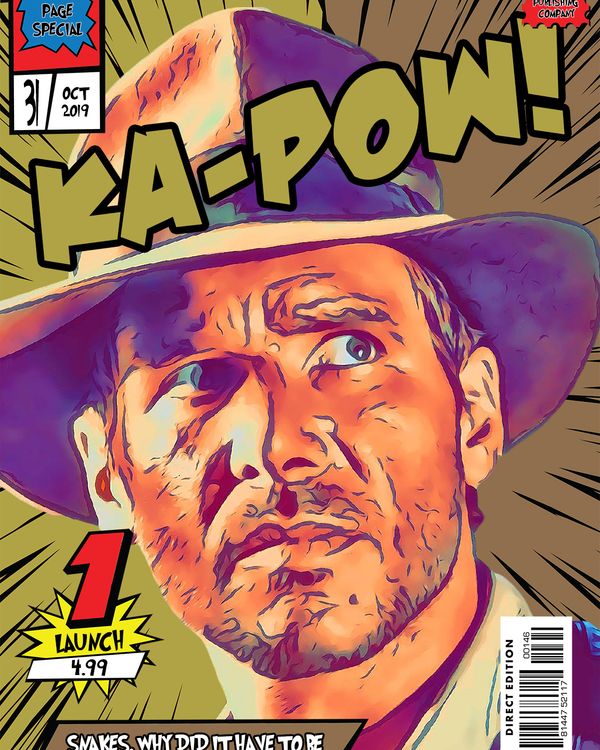 Indiana Jones — Comic Strip Canvas