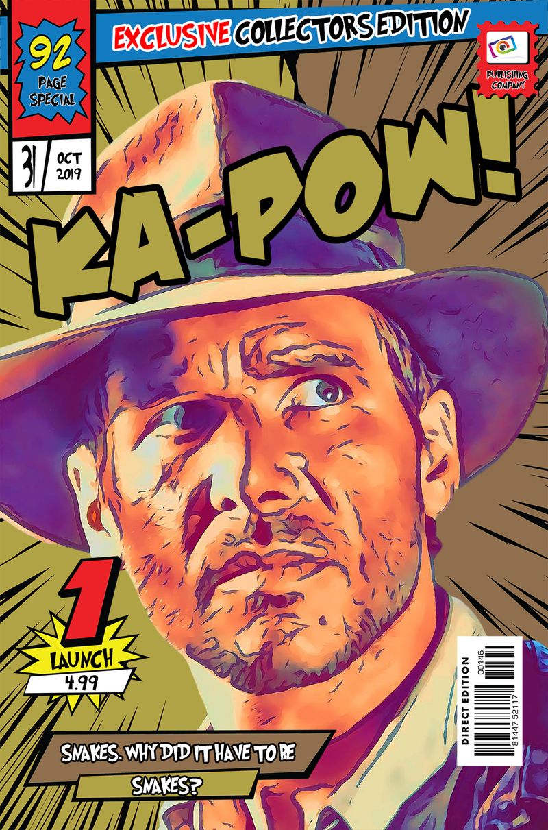 Indiana Jones — Comic Strip Canvas