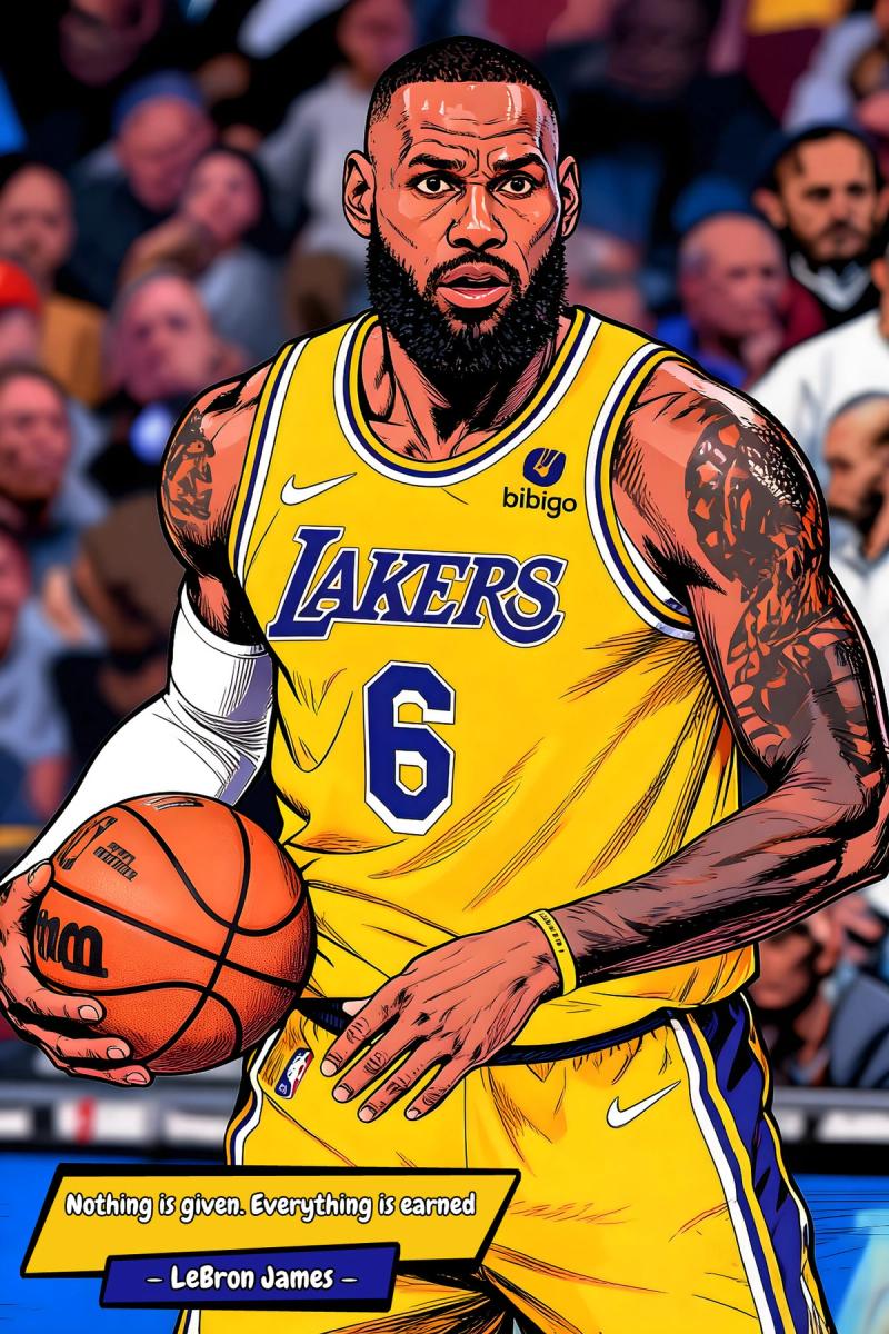 LeBron James — Comic Strip Canvas