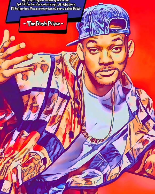 Fresh Prince Of Bel Air — Comic Strip Canvas