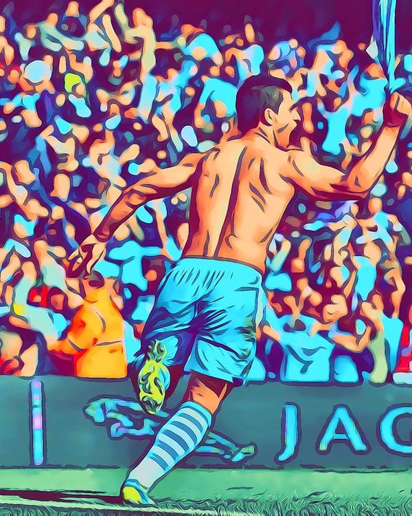 Sergio Aguero — Comic Strip Canvas