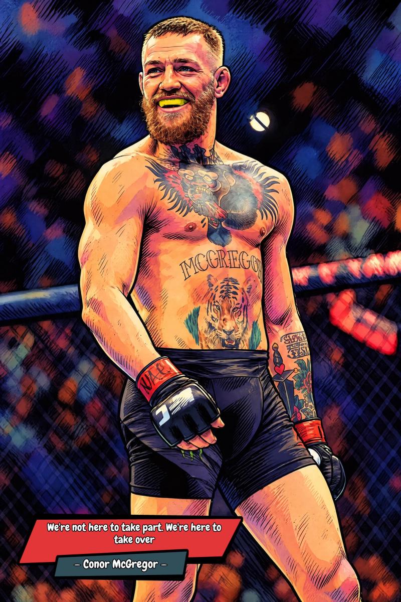 Connor McGregor — Comic Strip Canvas