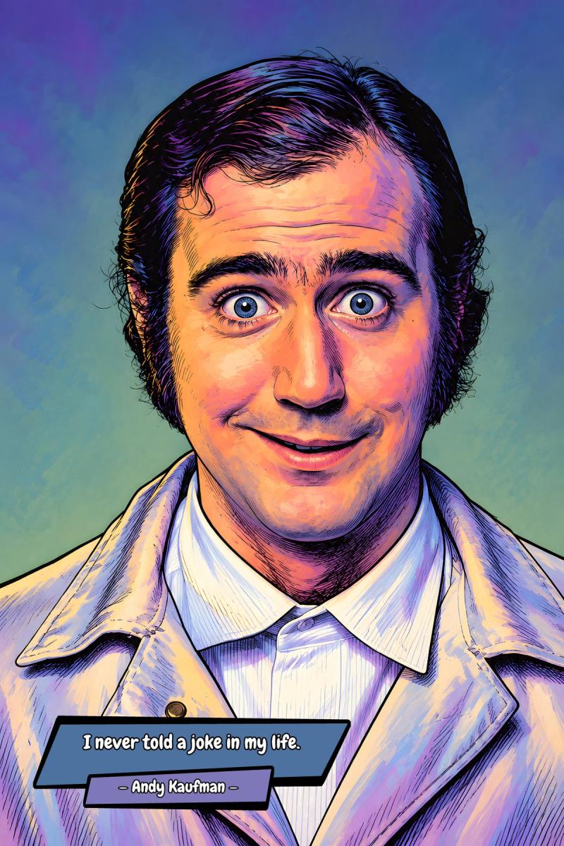Andy Kaufman — Comic Strip Canvas