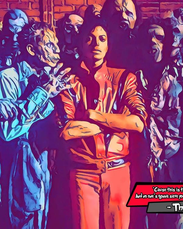 Michael Jackson — Comic Strip Canvas