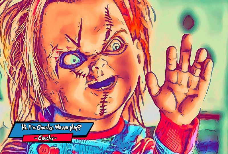 Chucky — Comic Strip Canvas