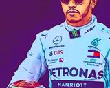 Lewis Hamilton — Comic Strip Canvas
