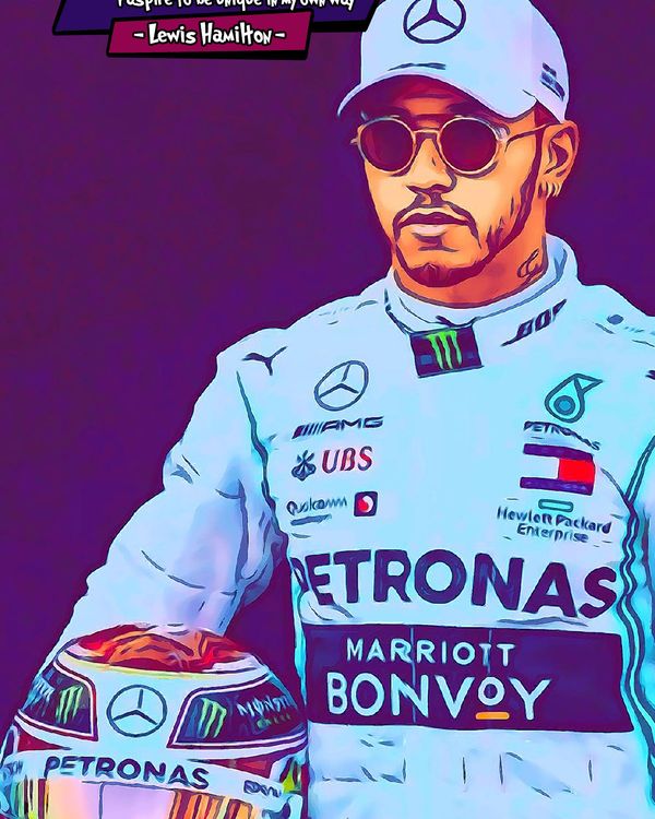 Lewis Hamilton — Comic Strip Canvas