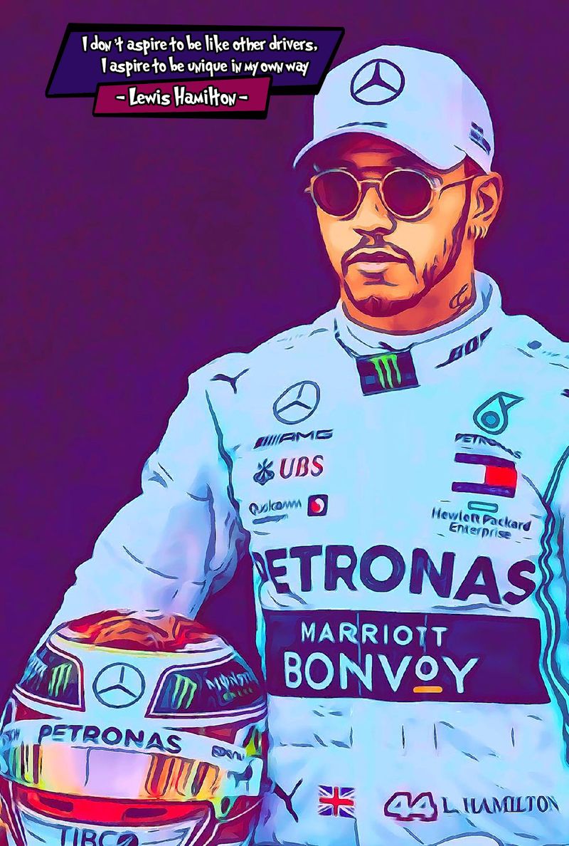 Lewis Hamilton — Comic Strip Canvas