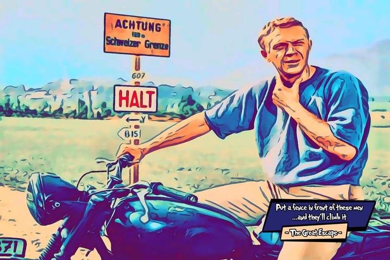 The Great Escape — Comic Strip Canvas