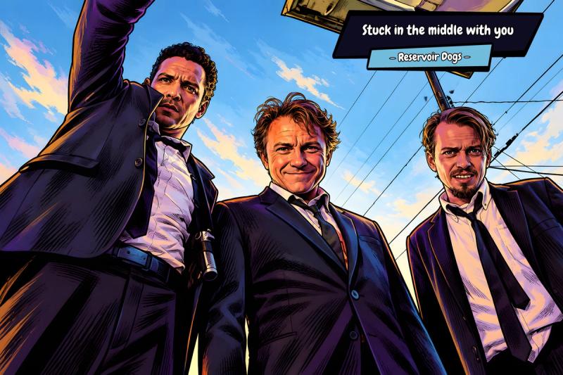 Reservoir Dogs — Comic Strip Canvas