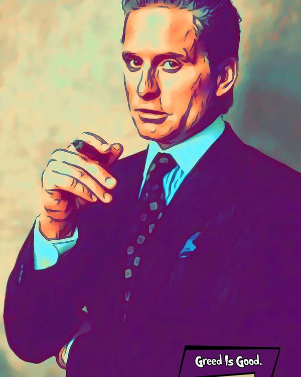 Gordon Gekko — Comic Strip Canvas