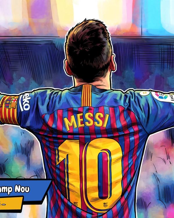 Leo Messi — Comic Strip Canvas
