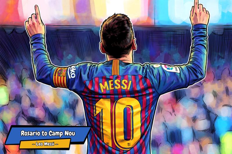 Leo Messi — Comic Strip Canvas
