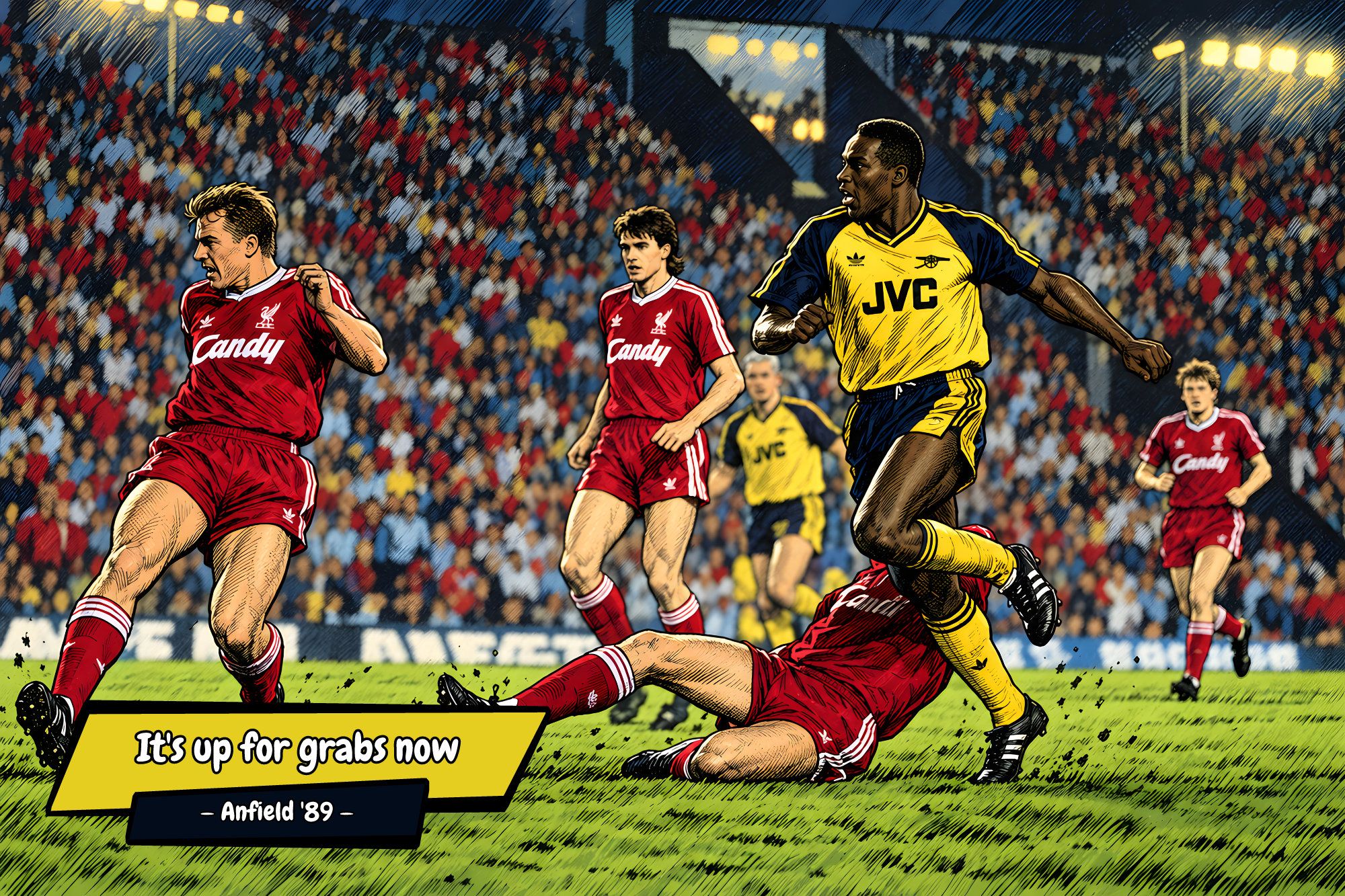 Anfield '89 — Comic Strip Canvas