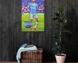 Raheem Sterling lifestyle mockup — Comic Strip Canvas