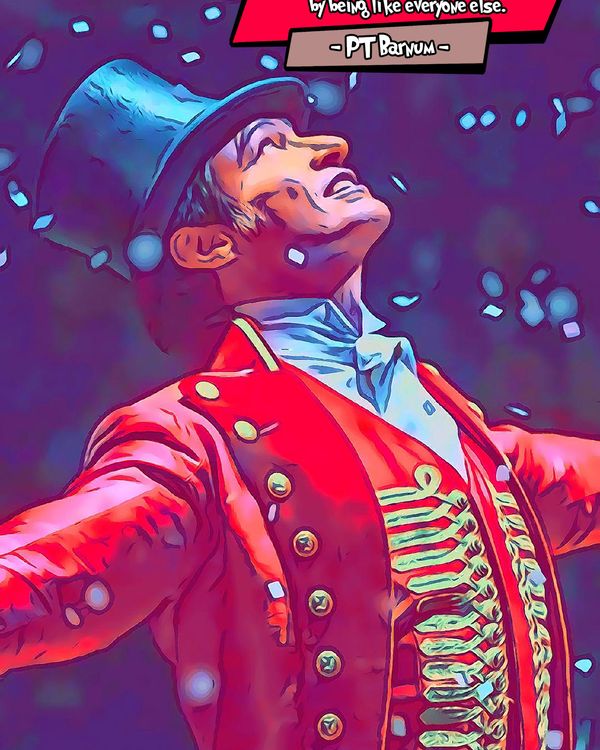 The Greatest Showman — Comic Strip Canvas