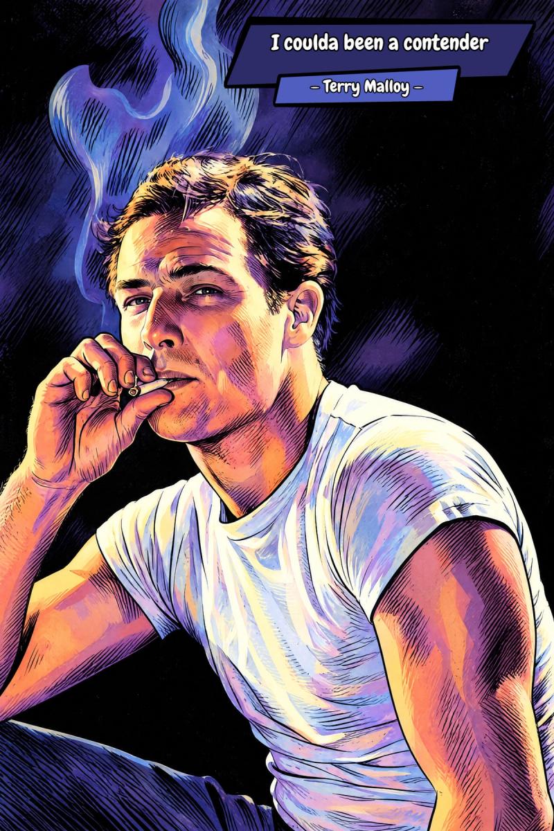 Marlon Brando — Comic Strip Canvas