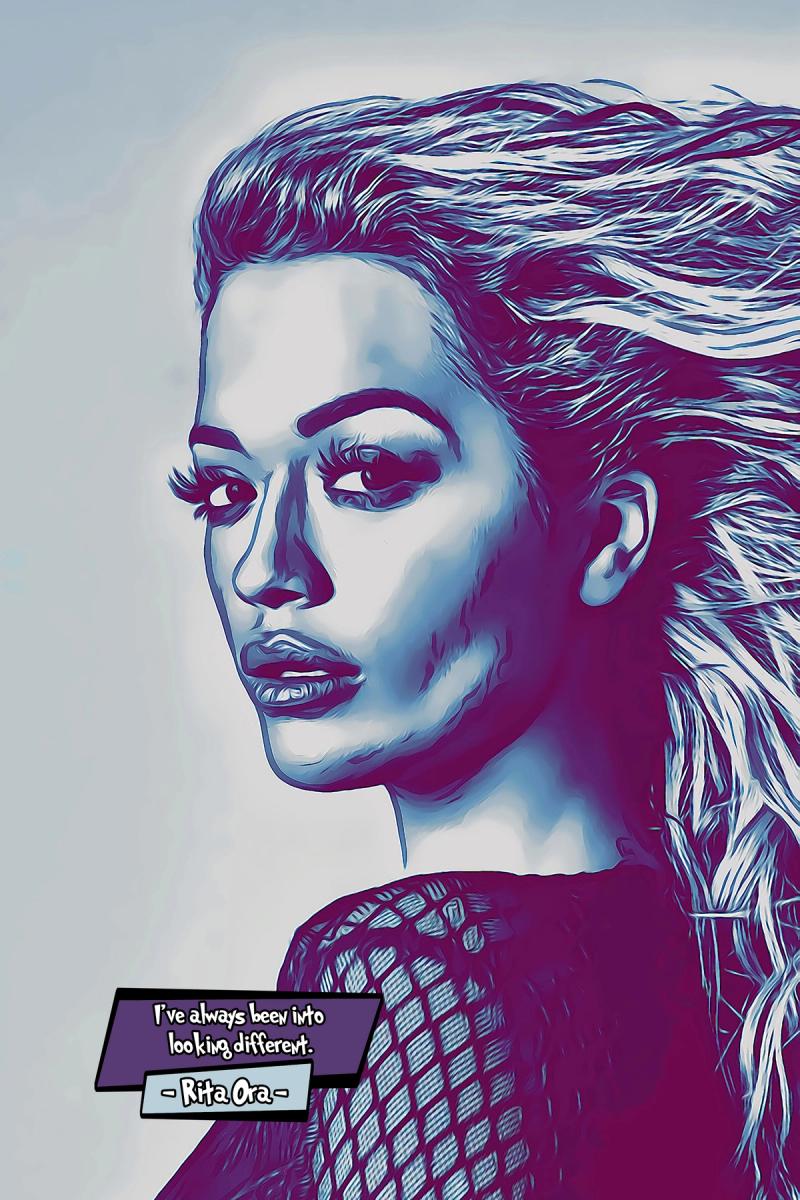 Rita Ora — Comic Strip Canvas