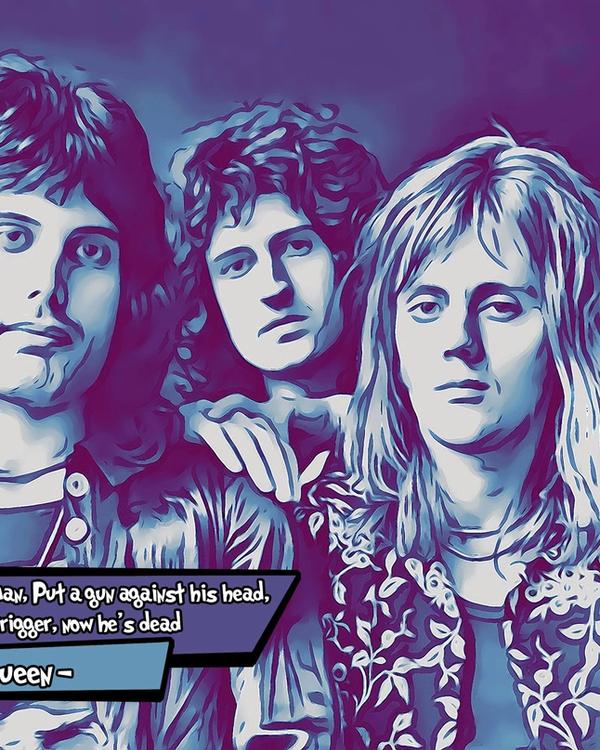 Queen — Comic Strip Canvas