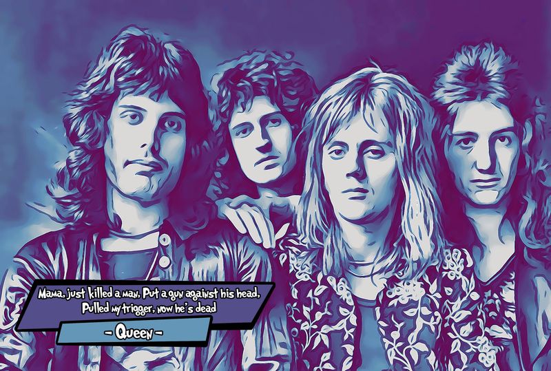Queen — Comic Strip Canvas