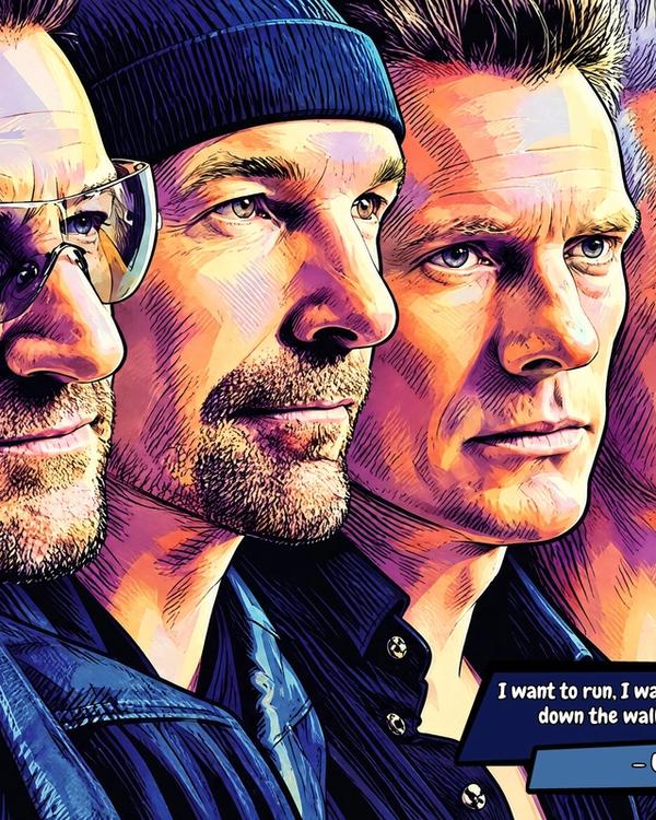 U2 — Comic Strip Canvas