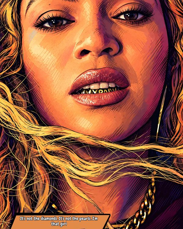 Beyonce — Comic Strip Canvas
