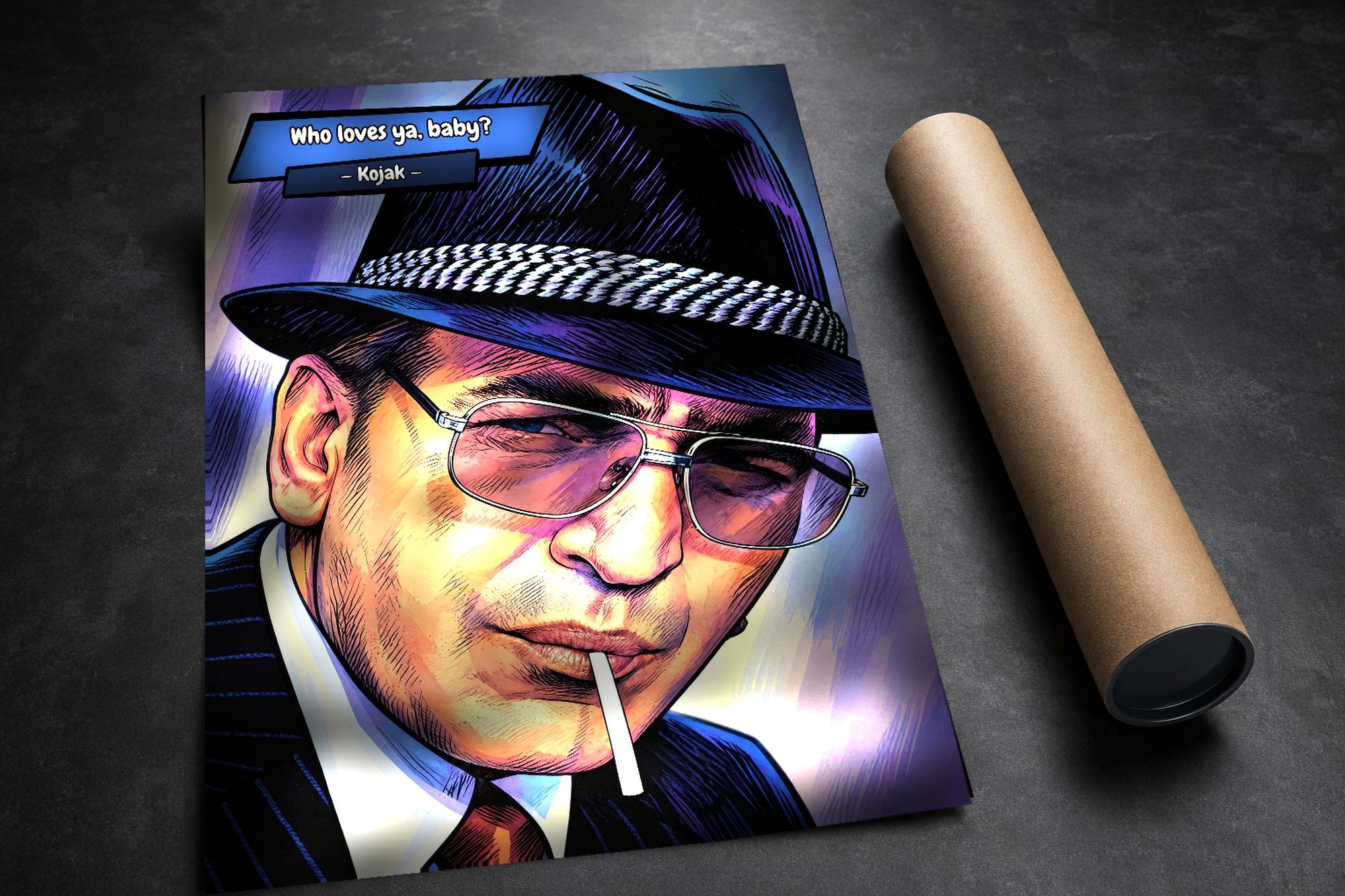Kojak lifestyle mockup — Comic Strip Canvas