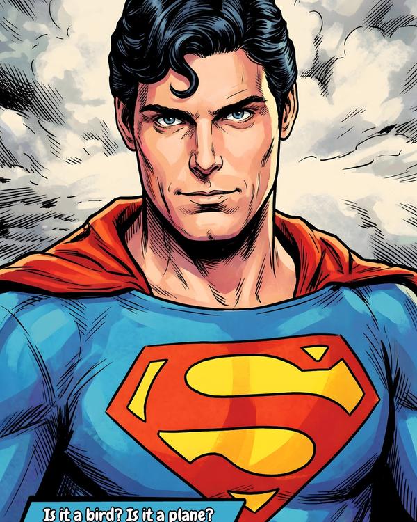 Superman — Comic Strip Canvas