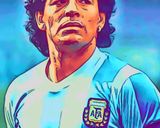 Diego Maradona — Comic Strip Canvas